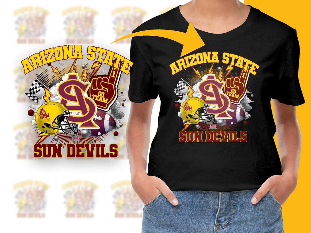 Arizona State Sun Devils T-Shirt, College Football Fan Apparel, ASU Graphic Tee, Sports Team Merchandise