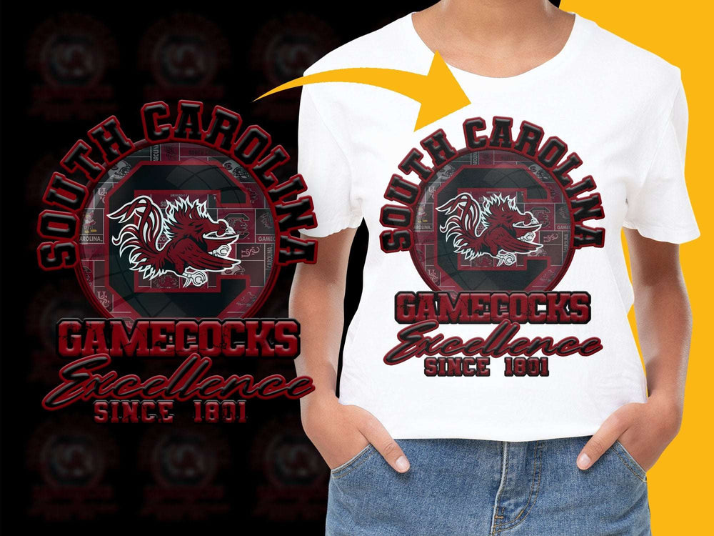 South Carolina Gamecocks T-Shirt Excellence Since 1901, Vintage College Sports Tee