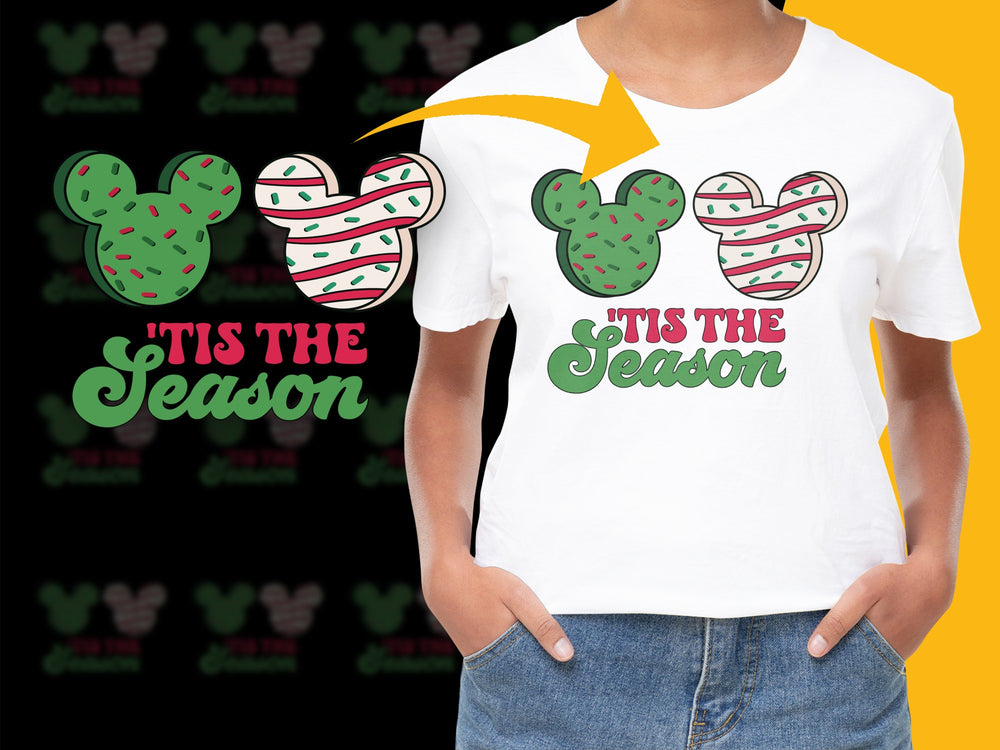 Disney Christmas T-Shirt, Mickey Cactus Holiday Tee, Unisex Kids Adults Festive Shirt