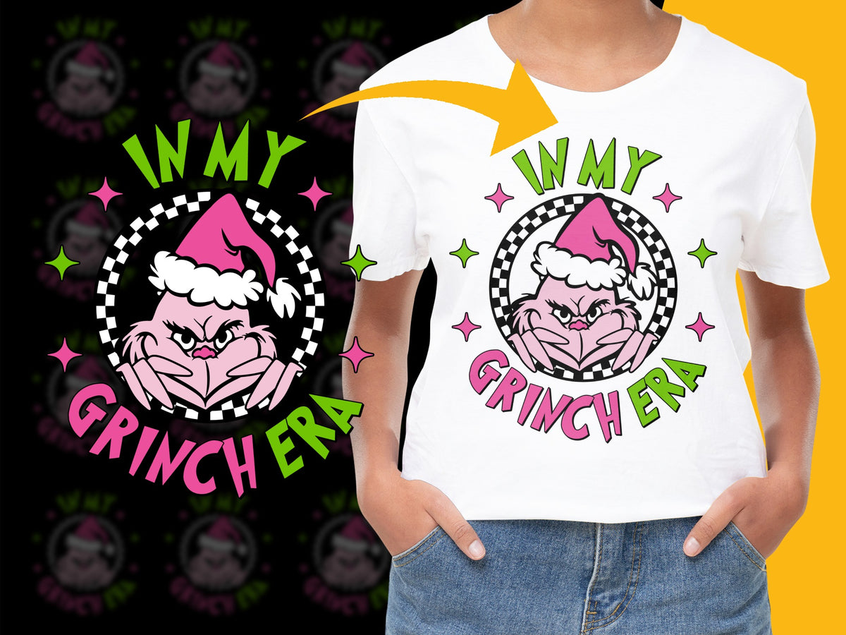 In My Grinch Era T-Shirt, Funny Christmas Holiday Tee, Festive Winter Apparel for All Ages