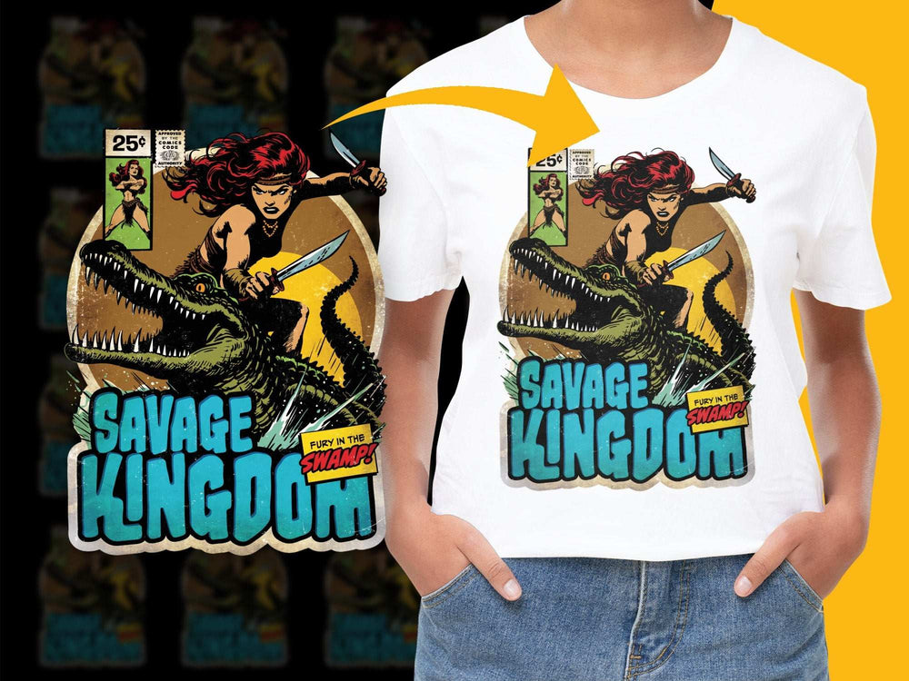 Vintage Comic Book Art T-Shirt, Savage Kingdom Graphic Tee, Unisex Retro Style Shirt