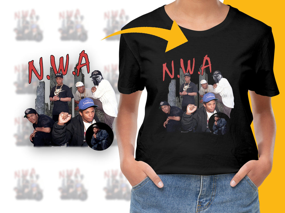 Vintage N.W.A Band T-Shirt, Classic Hip-Hop Group Graphic Tee, Unisex Retro Music Shirt