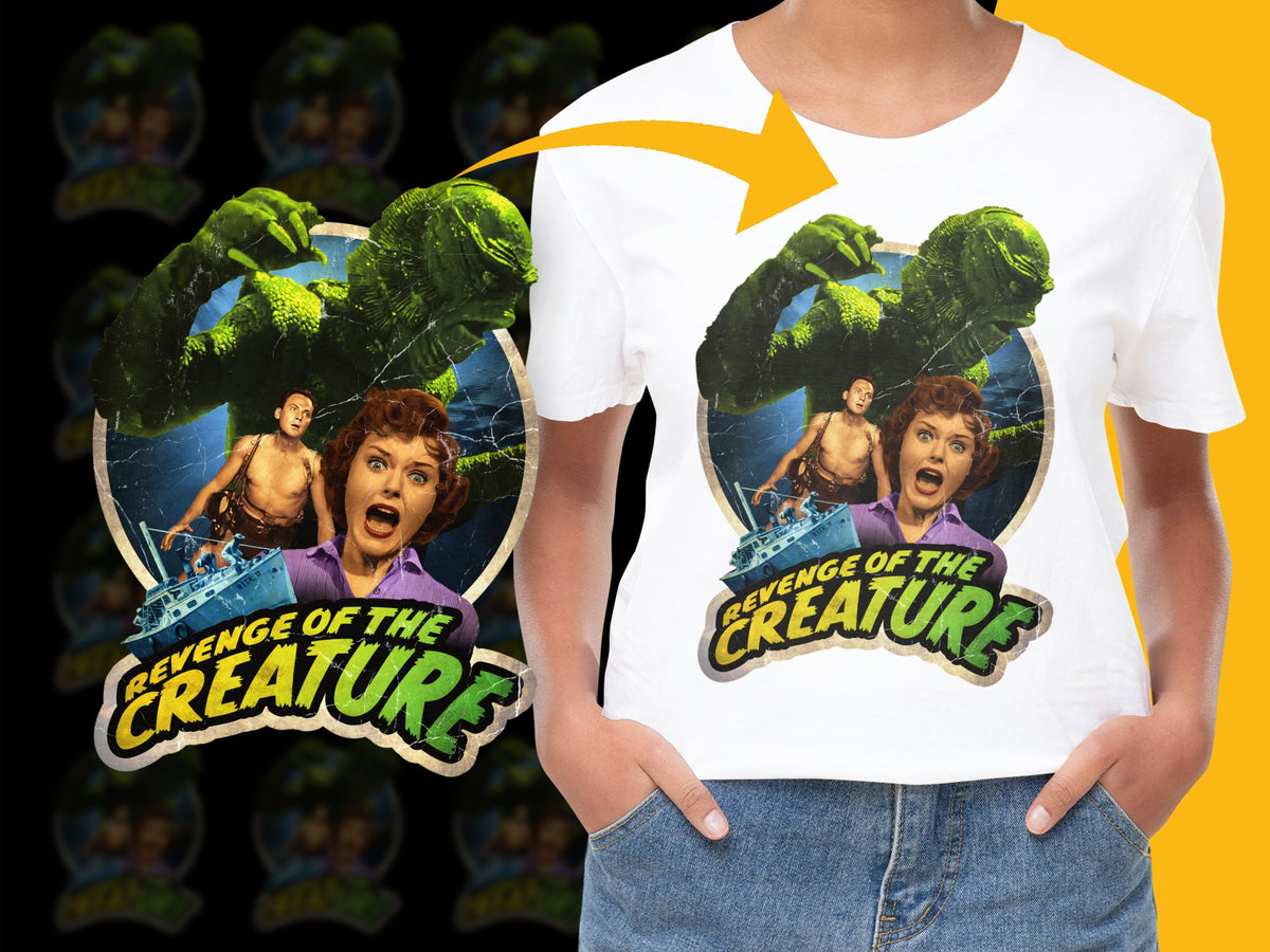 Vintage Revenge of the Creatures Movie Graphic T-Shirt, Classic Sci-Fi Tee, Retro Film Fan Apparel