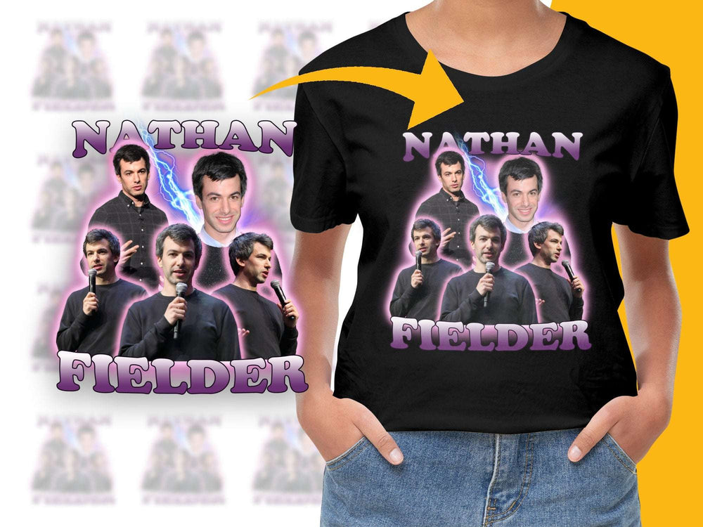 Nathan Fielder Graphic T-Shirt, Comedy TV Show Fan Tee, Unisex Black Cotton Shirt, Gift for Comedy Lovers