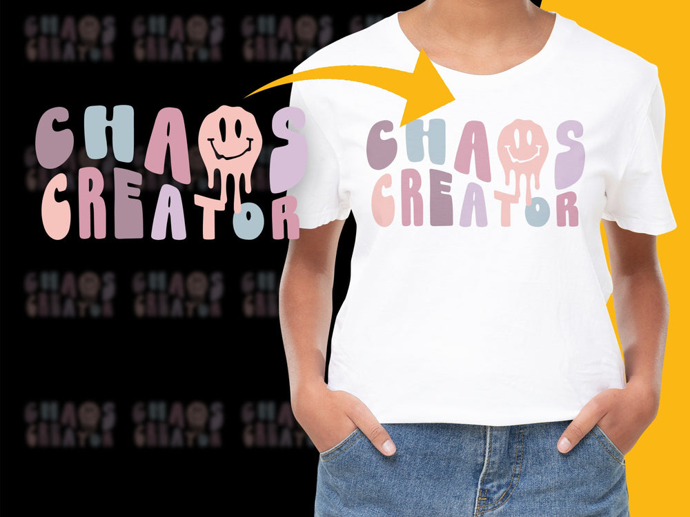 Chaos Creator T-Shirt, Cute Monster Graphic, Funny Kids Tee, Casual Summer Top, Unique Gift Idea
