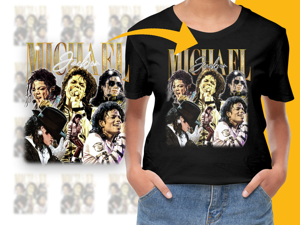 Vintage Michael Jackson T-Shirt, Retro Pop Icon Montage Graphic Tee, Unisex Music Fan Apparel