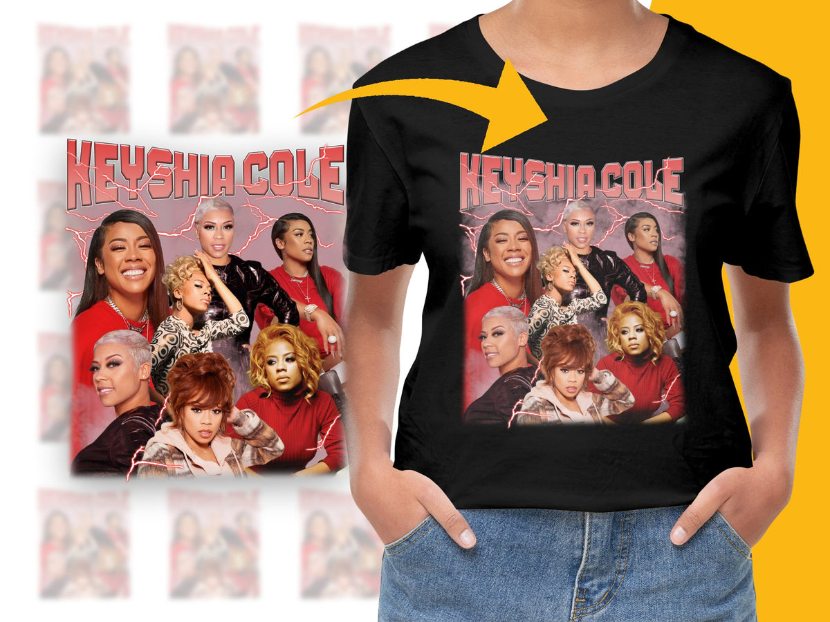 Keyshia Cole Graphic T-Shirt, Vintage Hip Hop Tee, Retro Music Artist, Fan Gift, All Sizes Available, Trendy Pop Culture Shirt