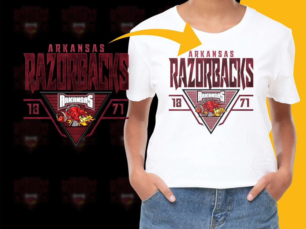 Arkansas Razorbacks Graphic T-Shirt, Vintage Style College Sports Tee, Unisex White Cotton Shirt