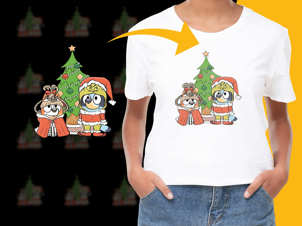 Kids Christmas T-Shirt, Cartoon Penguins Holiday Tee, Festive Children's Clothing, Cute Winter Apparel