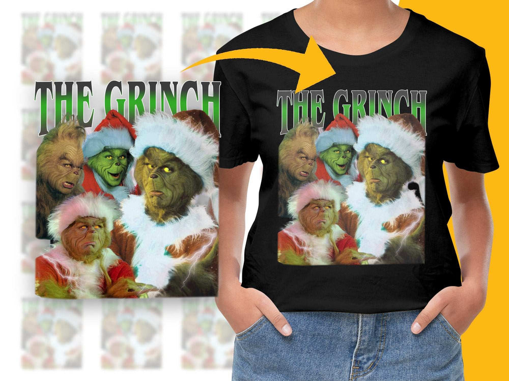 The Grinch Themed T-Shirt, Christmas Movie Characters, Festive Holiday Tee, Unisex Adult Sizes