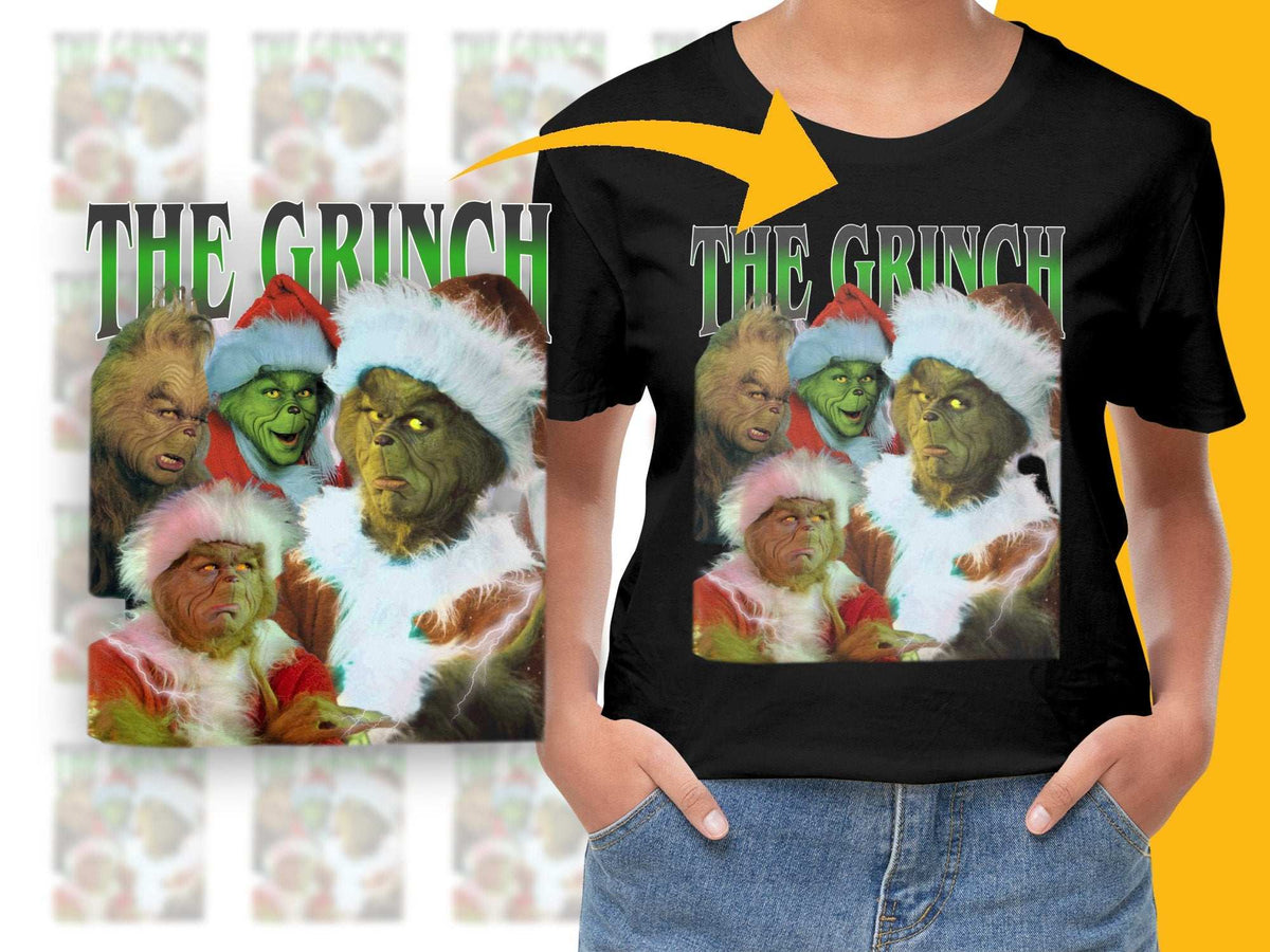 The Grinch Themed T-Shirt, Christmas Movie Characters, Festive Holiday Tee, Unisex Adult Sizes