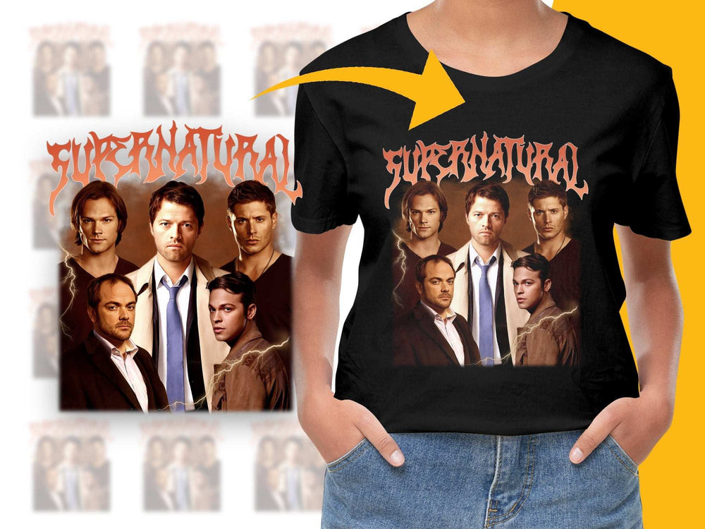 Supernatural TV Show T-Shirt, Sam and Dean Winchester, Castiel, Fan Gift, Unisex Graphic Tee, Multiple Sizes Available