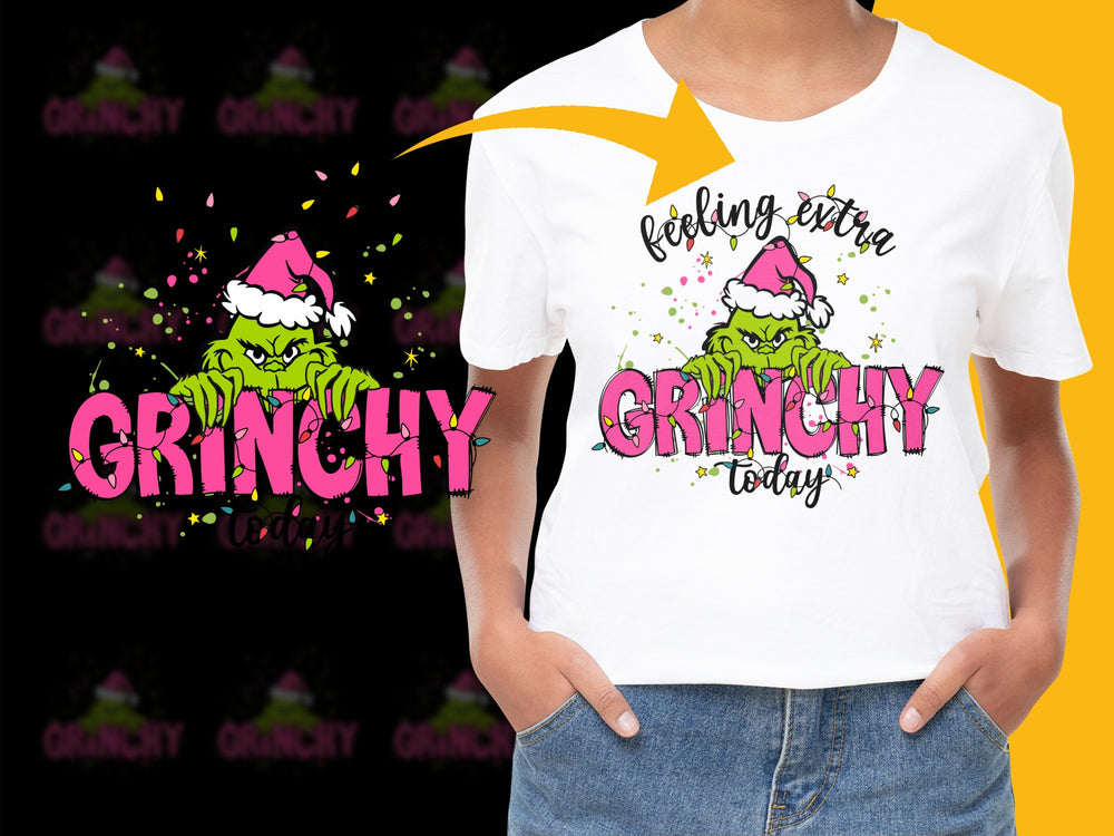 Grinchy Christmas T-Shirt, Holiday Graphic Tee, Festive Green Grinch Design, Unisex Holiday Shirt for All Ages