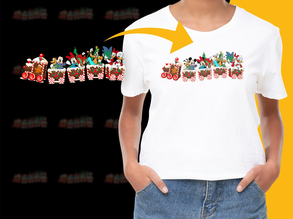 Festive Holiday Train T-Shirt for Kids, Colorful Christmas Graphic Tee, Unisex Children's Apparel
