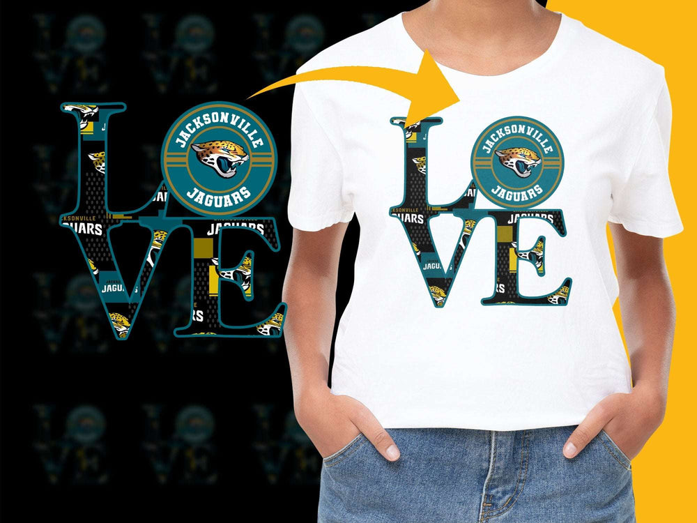 Jacksonville Love Graphic T-Shirt, Casual Sports Fan Apparel, Trendy Football Themed Tee, Unisex Gift Idea
