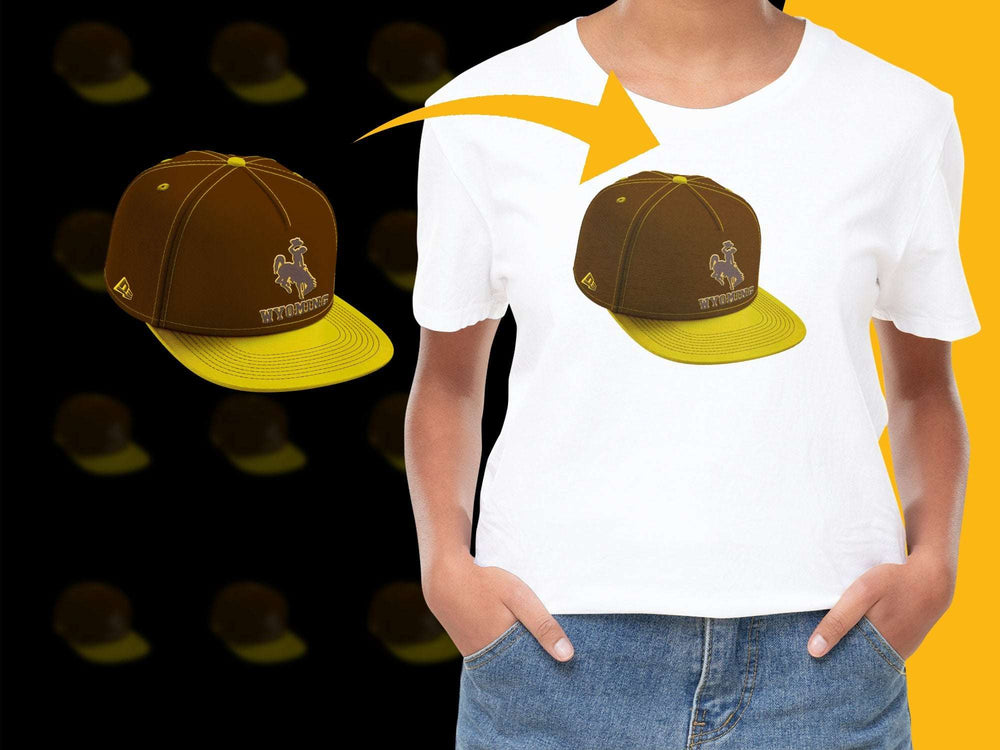 Trendy Brown Snapback Cap with Yellow Mesh, Adjustable Trucker Hat, Unisex Fashion Accessory