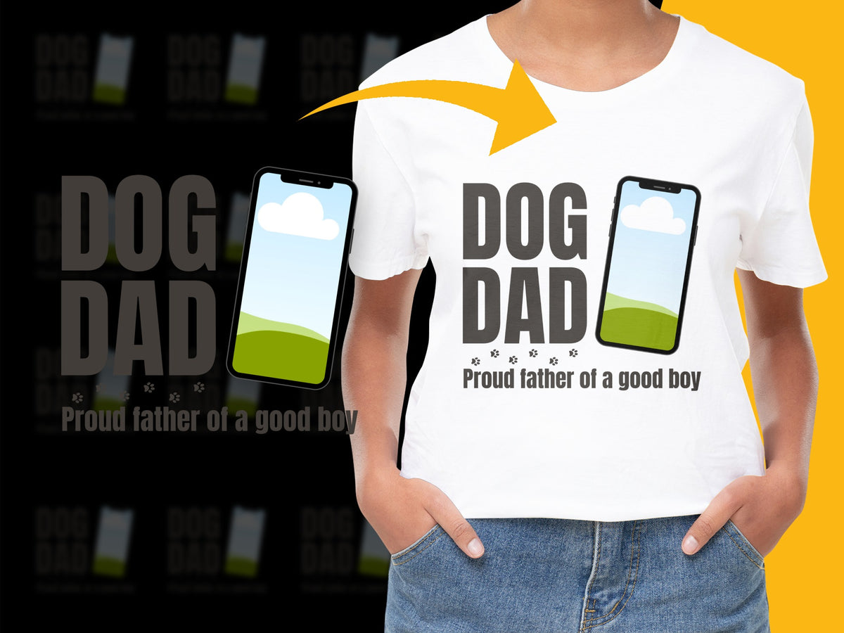 Dog Dad T-Shirt, Proud Father of a Good Boy, Funny Pet Owner Gift, Graphic Tee for Men