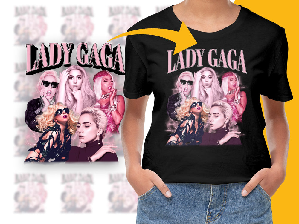 Lady Gaga Fan T-Shirt, Pop Icon Graphic Tee, Music Lover Gift, Stylish Celebrity Top