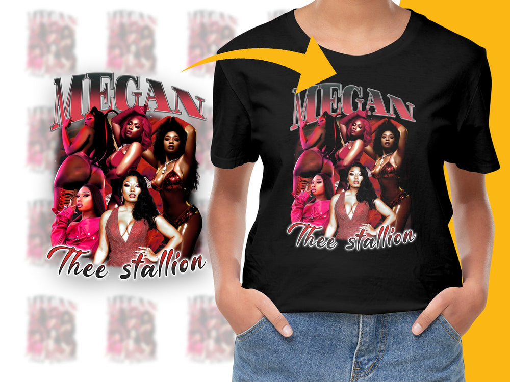 Megan Thee Stallion T-Shirt, Hip Hop Artist Graphic Tee, Music Fan Apparel, Black Cotton Shirt