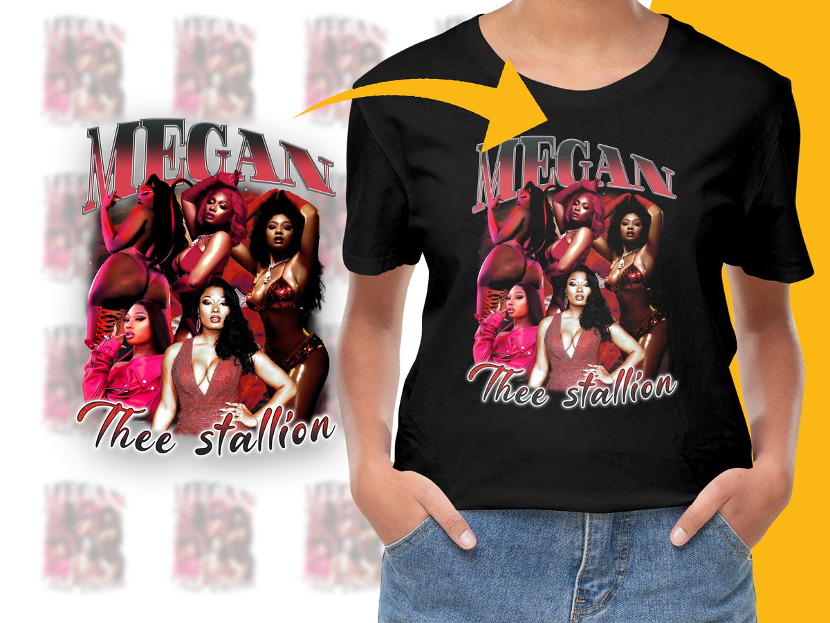 Megan Thee Stallion T-Shirt, Hip Hop Artist Graphic Tee, Music Fan Apparel, Black Cotton Shirt