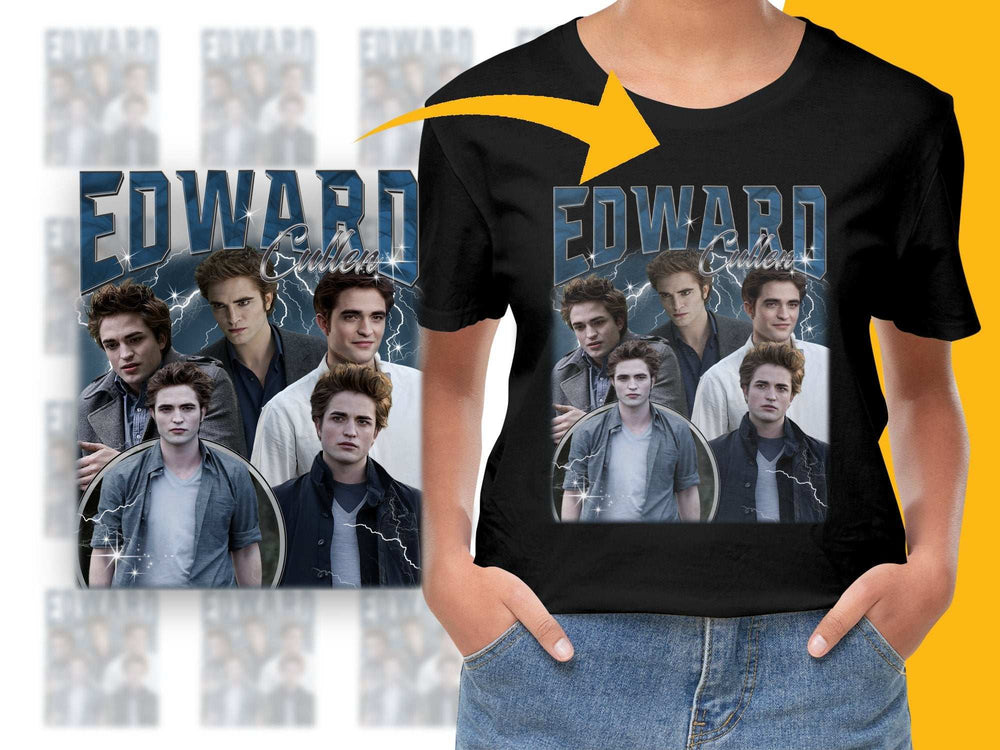 Edward Cullen Graphic T-Shirt, Twilight Saga Movie Fan Tee, Vampire-Themed Apparel, Unisex Sizes