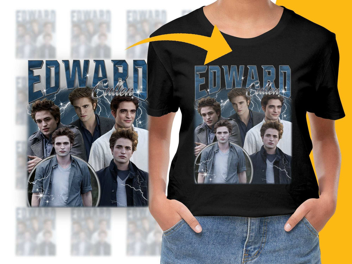 Edward Cullen Graphic T-Shirt, Twilight Saga Movie Fan Tee, Vampire-Themed Apparel, Unisex Sizes