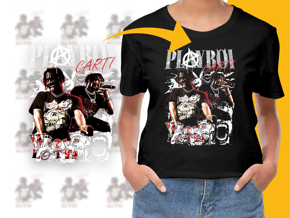 Playboi Carti Whole Lotta Red Album Art Graphic T-Shirt, Hip Hop Merch, Streetwear Fashion Tee, Unisex Cotton Shirt