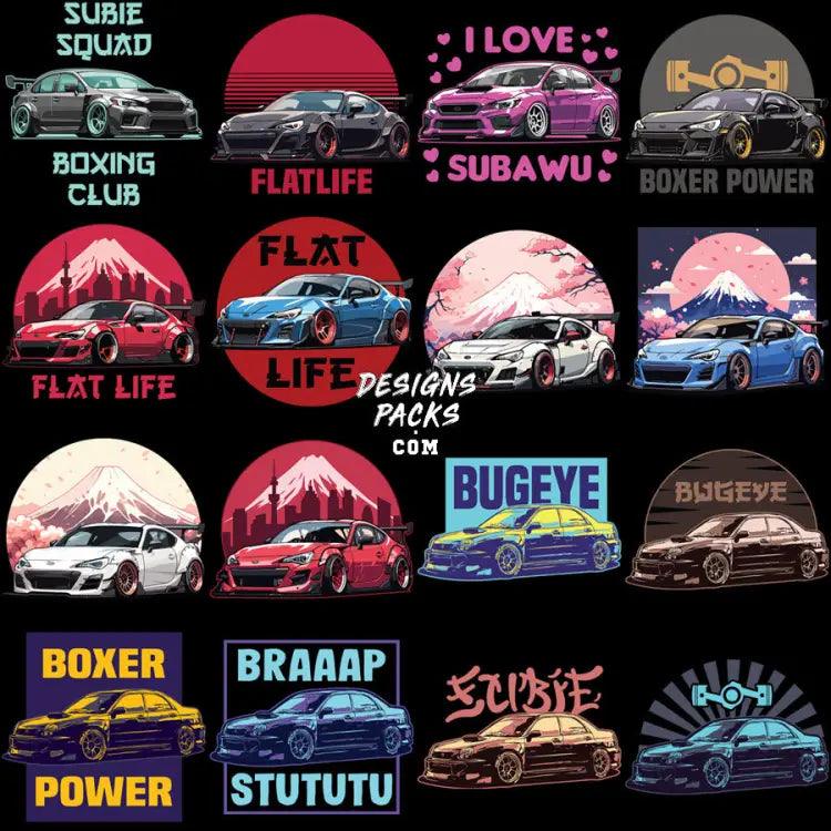 75 Cars Subaru Automobile Designs Bundle Png