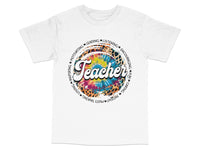 Load image into Gallery viewer, Colorful Inspirational Teacher T-Shirt, Motivational Educator Gift, Tie-Dye Graphic Tee, Unisex Teacher Apparel