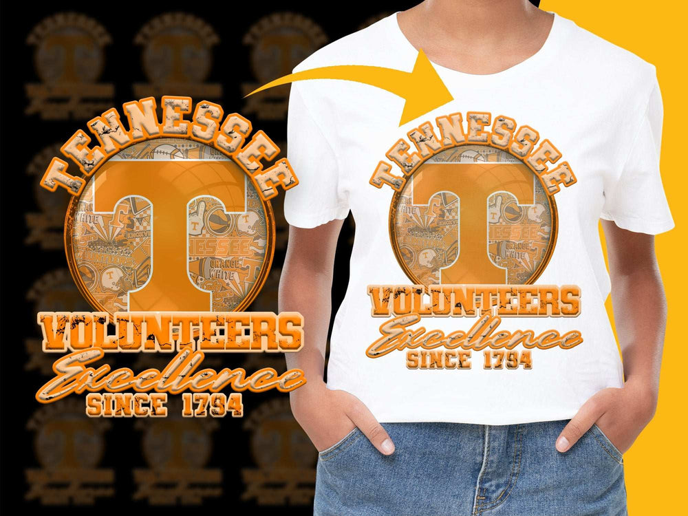 Tennessee Volunteers T-Shirt, Excellence Since 1794, Orange College Fan Gear, Unisex Graphic Tee
