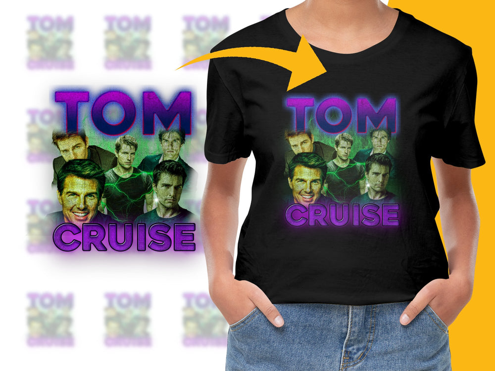 Tom Cruise Graphic T-Shirt, Retro Movie Star Fan Tee, 90s Pop Culture, Unique Celebrity Shirt, Gift Idea