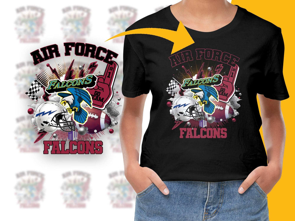 Air Force Falcons Graphic T-Shirt, College Football Tee, Vintage Sports Fan Apparel, Military Academy Shirt