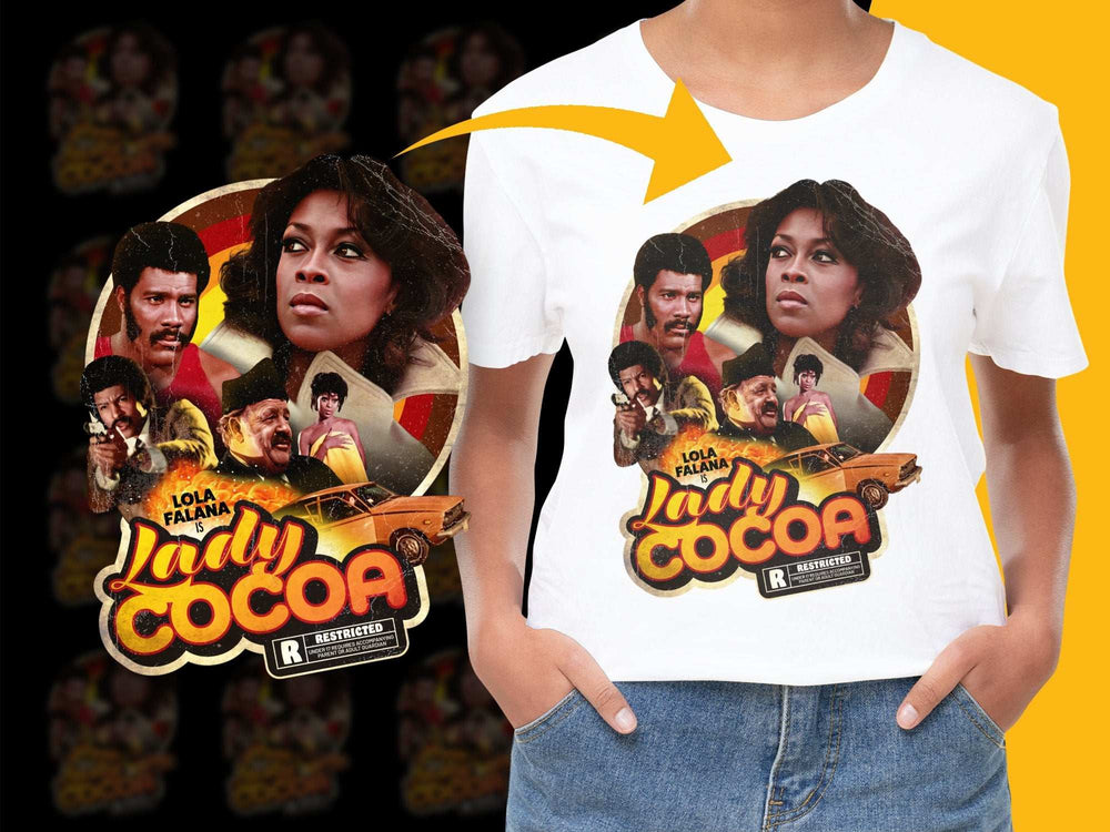 Vintage Lady Cocoa Movie T-Shirt, Retro 70s Film Graphic Tee, Classic Cinema Fashion, Unisex Shirt Design