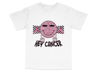 Load image into Gallery viewer, Hey Cancer Zodiac Graphic T-Shirt, Pink Astrology Sign, Checkerboard Design, Unisex Casual Fashion Tee