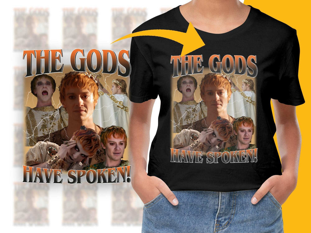 Trendy Graphic T-Shirt, 'The Gods Have Spoken' Quote, Mythological Design, Unisex Tee
