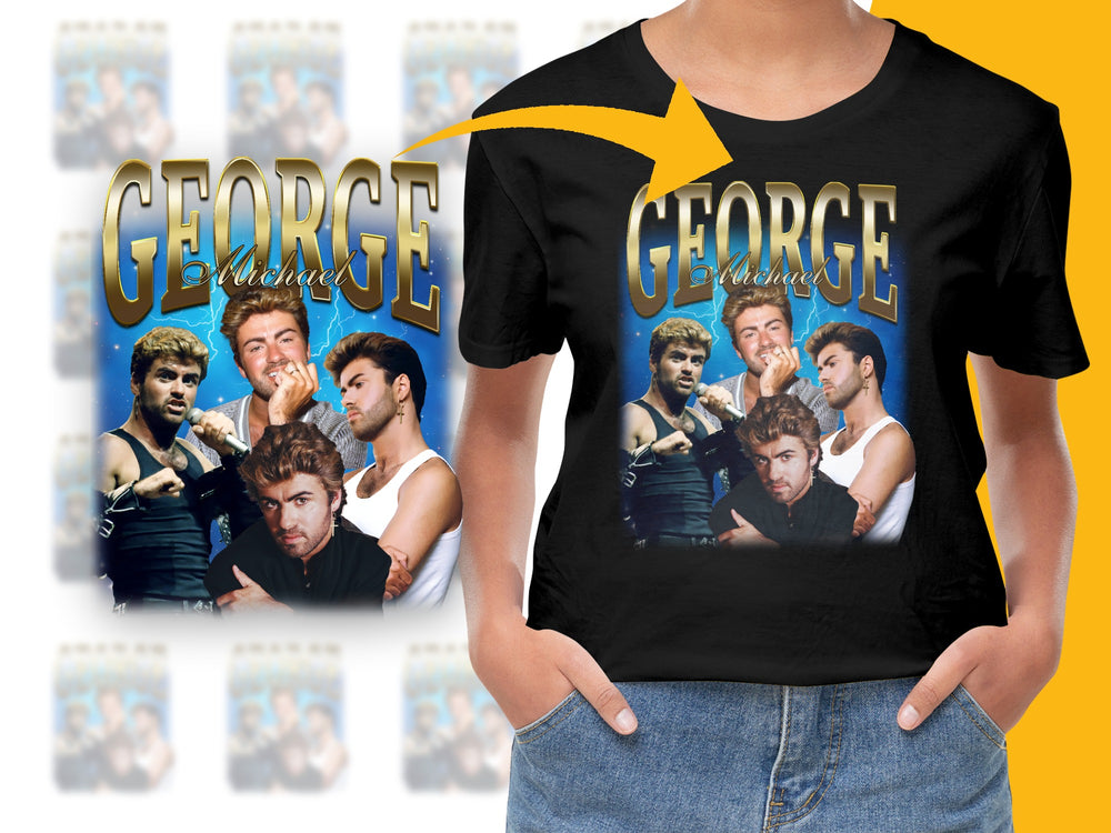 Vintage George Michael Band Graphic T-Shirt, Retro 90s Pop Music Tee, Unisex Fashion