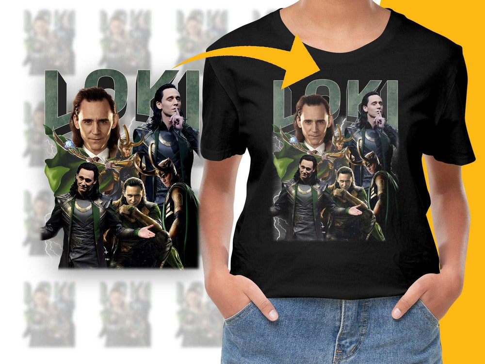 Loki Themed T-Shirt, Marvel Superhero Graphic Tee, Unisex Adult Clothing, Fan Gift Idea