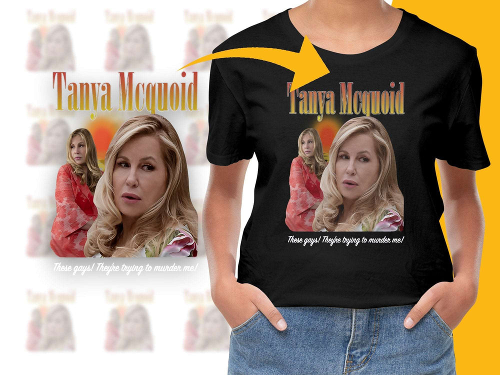 Tanya McQuoid Graphic T-Shirt, Women's Fashion Tee, Pop Culture Inspired, Casual Top, Statement Shirt, Gift for Her