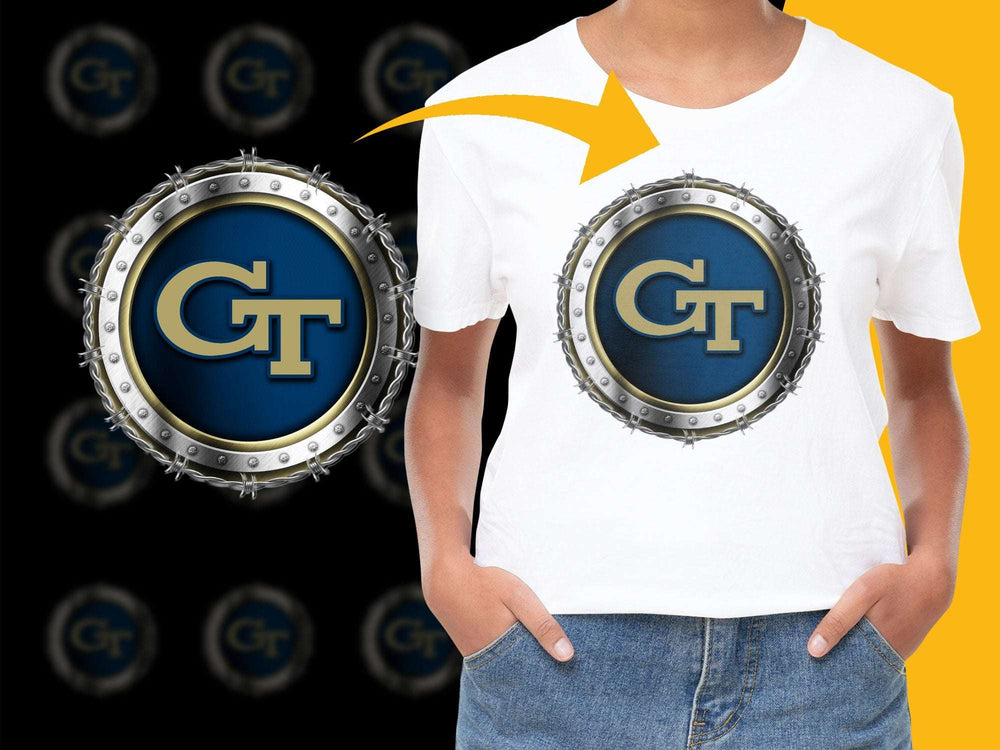 Georgia Tech Logo T-Shirt, College Team Sports Apparel, Unisex Casual Wear, Navy Blue Graphic Tee