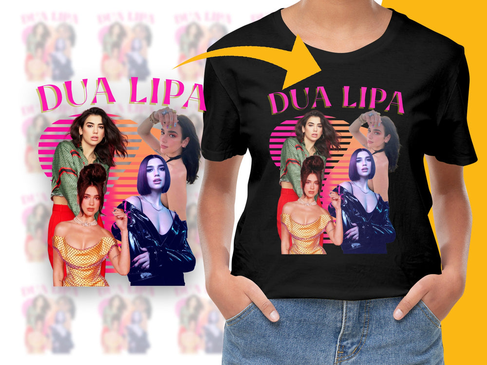 Dua Lipa Fan T-Shirt, Pop Music Star Graphic Tee, Unisex Concert Merch, Trendy Artist Shirt