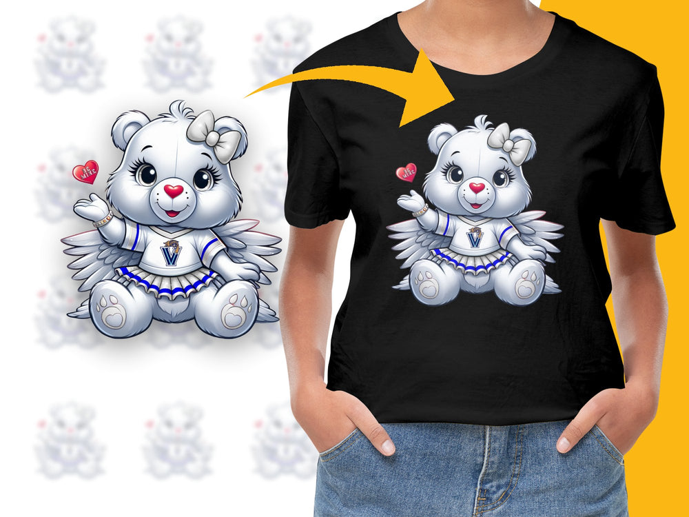 Cute Angel Bear T-Shirt, Kawaii Cartoon Bear Graphic Tee, Unisex Kids and Adult Sizes