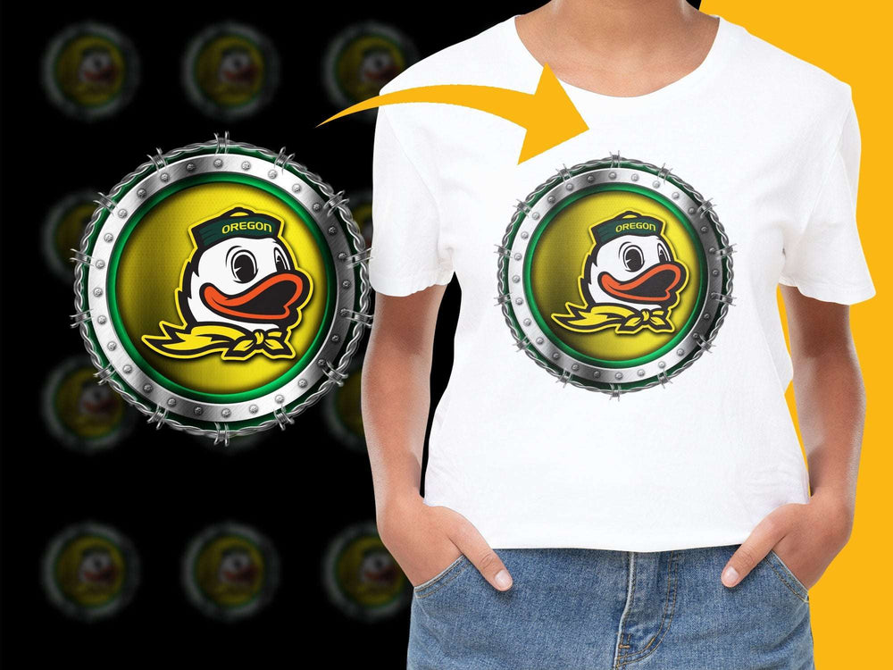 Oregon Duck T-Shirt, Vintage College Mascot Graphic Tee, Unisex Sports Fan Apparel