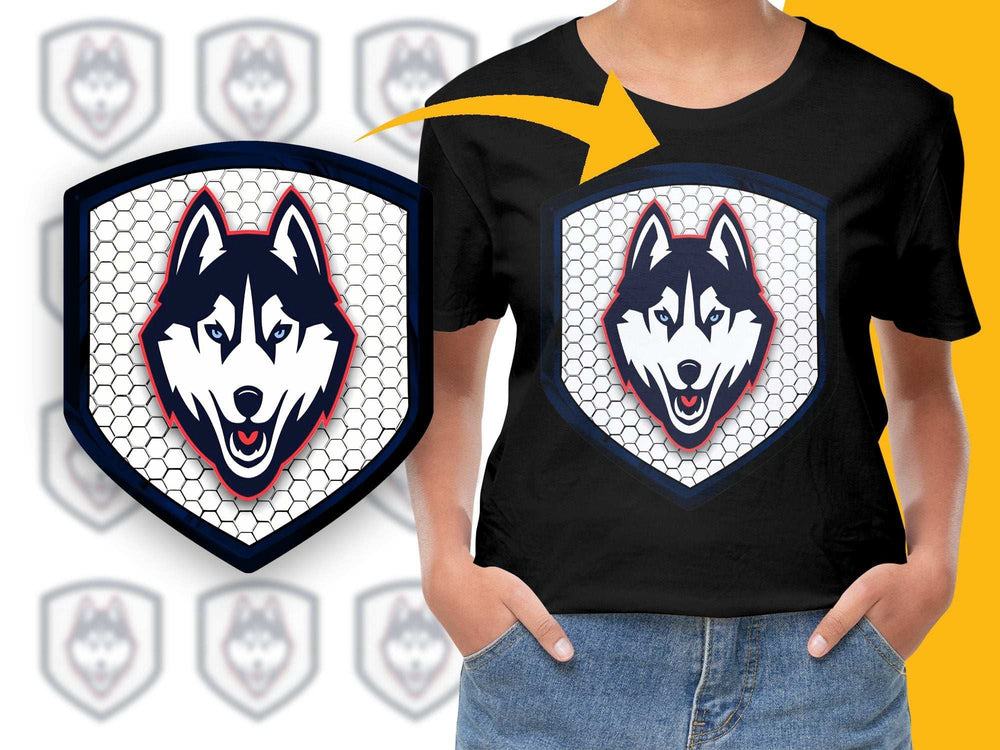 Husky Face Graphic T-Shirt, Cool Dog Print Tee, Unisex Casual Wear, Pet Lover Gift, Animal Design Top