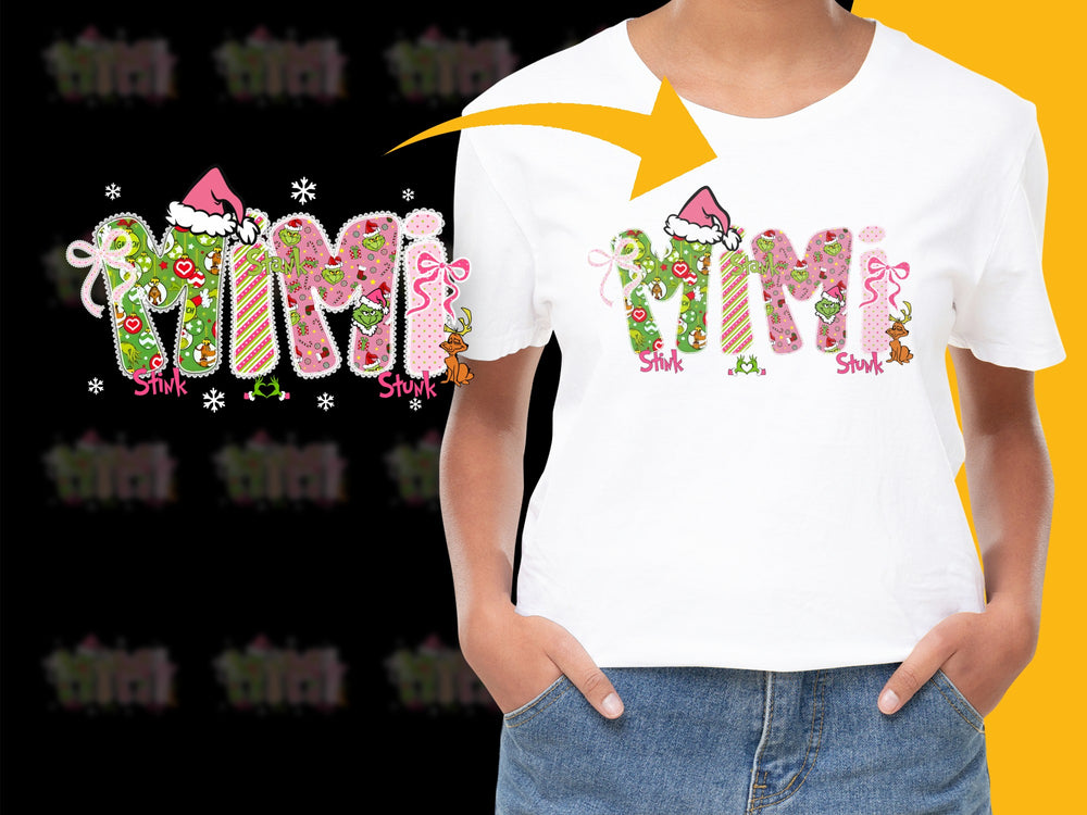 Festive Christmas T-Shirt, Cute Santa Graphic Tee, Women's Holiday Fashion Top, Colorful Xmas Apparel