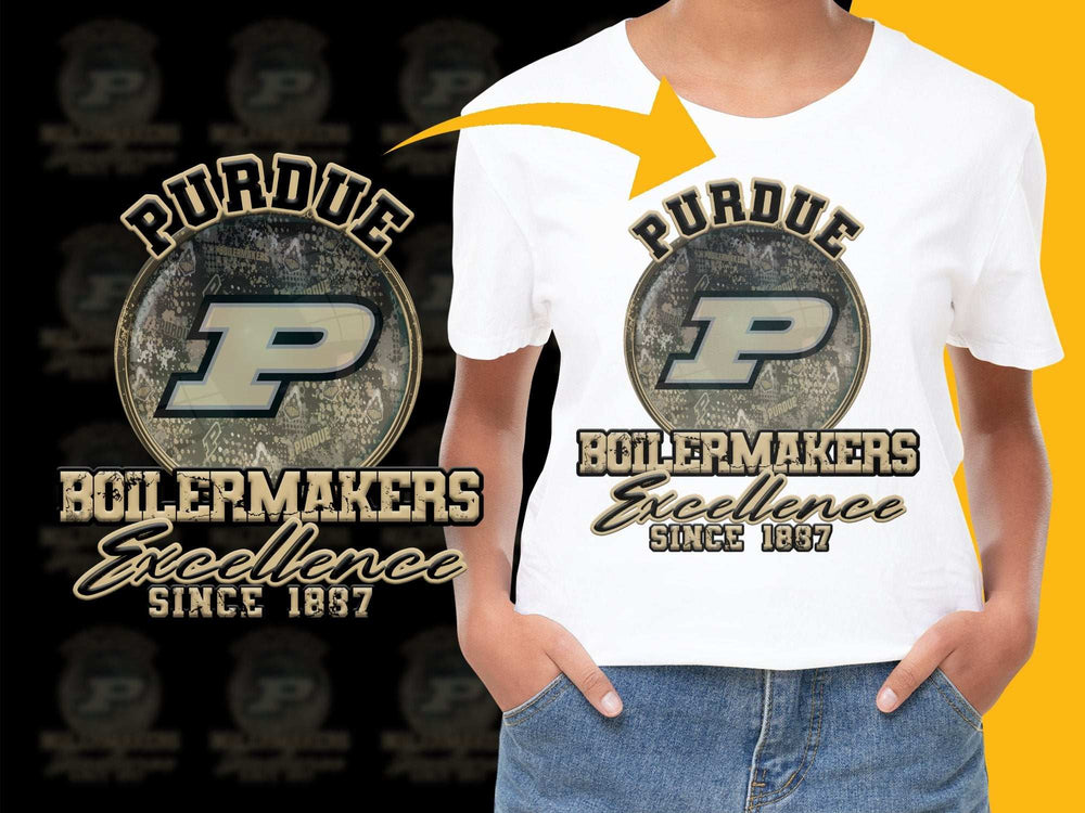 Purdue Boilermakers T-Shirt, Excellence Since 1867, College Sports Apparel, Fan Gear White Tee