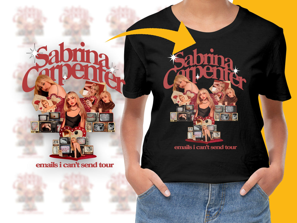 Sabrina Carpenter T-Shirt, Emails I Can't Send Tour Merch, Pop Music Fan Apparel, Graphic Tee Gift