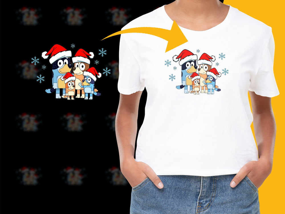 Christmas Family Penguin T-Shirt, Cute Cartoon Penguins in Santa Hats, Festive Holiday Apparel for All Ages
