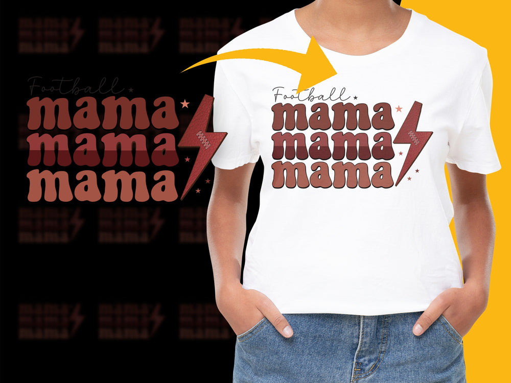 Women's Graphic Tee Mama Bold Text Design Casual Summer Fashion Cotton T-Shirt