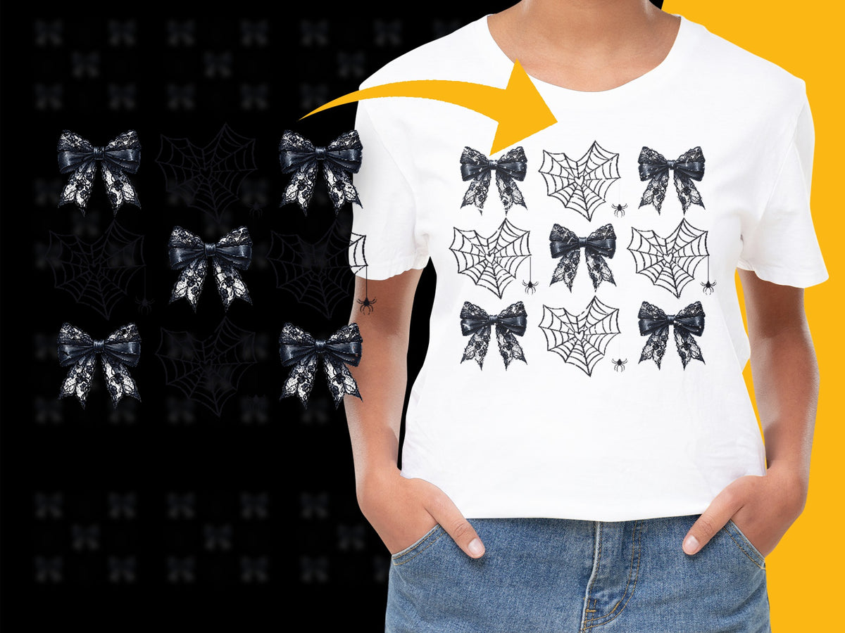 Kids Halloween T-Shirt Spider and Web Design, Cute Spooky Graphic Tee, Unisex Children's Clothing
