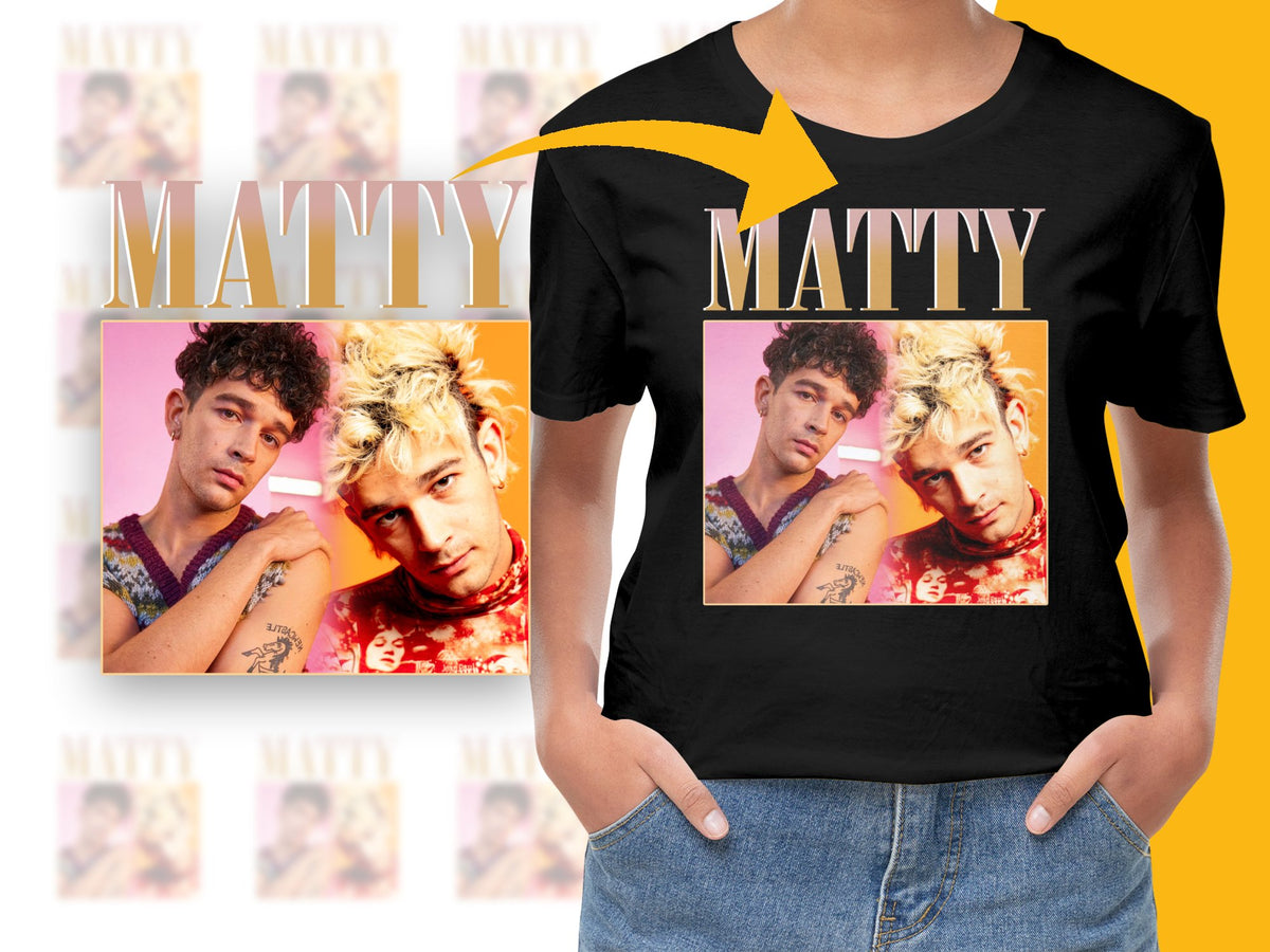 Trendy Matty Graphic T-Shirt, Unisex Pop Art Style Tee, Casual Streetwear, Bold Fashion Top